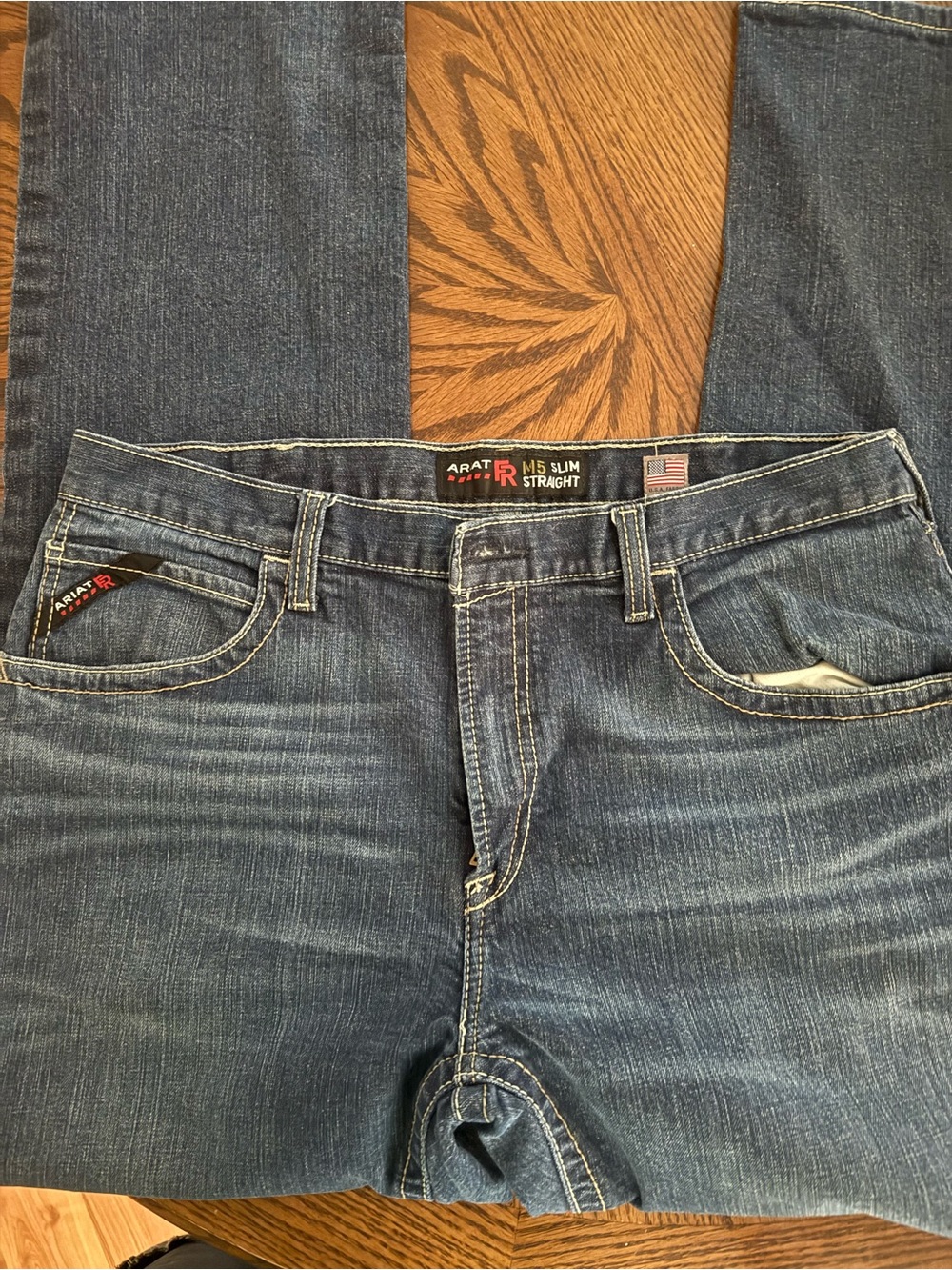 Ariat Men's Slim Straight FR  Jeans in Dark Indigo